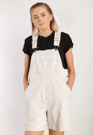 VINTAGE DENIM DUNGAREE SHORTS Z990