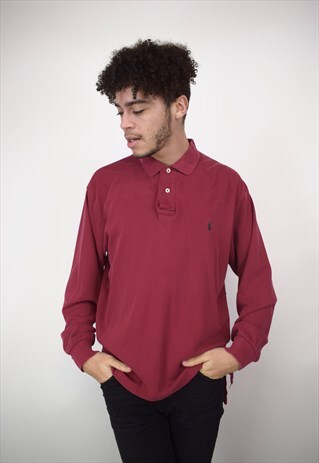 VINTAGE 90'S LONG SLEEVE RALPH LAUREN POLO SHIRT