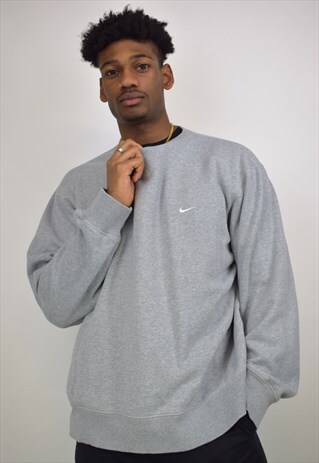 VINTAGE 90S NIKE GREY CLASSIC SWOOSH SWEATSHIRT