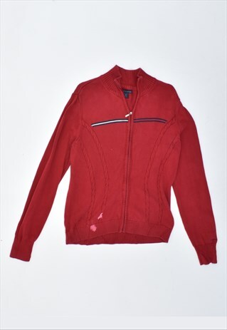 VINTAGE 90'S TOMMY HILFIGER CARDIGAN SWEATER RED