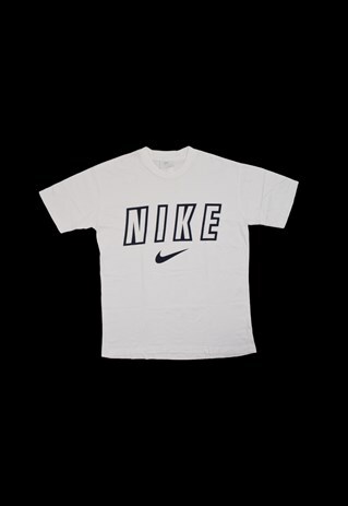 VINTAGE 90S NIKE SPELLOUT LOGO T-SHIRT IN WHITE