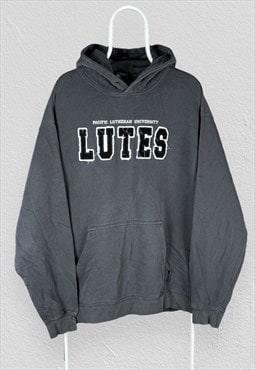 Vintage Lutheran Univeristy Grey Hoodie Heavyweight Mens XXL