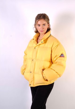 90S VINTAGE INVICTA YELLOW PUFFER JACKET