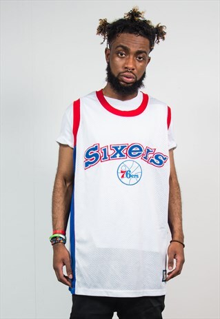 PHILADELPHIA 76ERS BASKETBALL JERSEY VEST THROWBACK