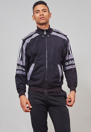 VINTAGE MONOCHROME 90'S BOMBER ADIDAS SPORTS JACKET