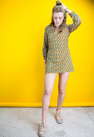 VINTAGE 60'S AUTUMNAL MINI DRESS