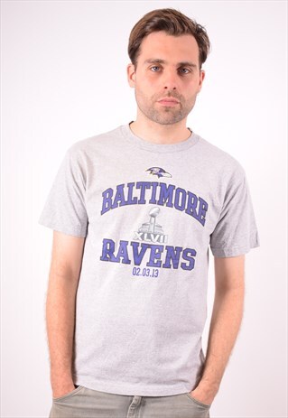 NFL MENS VINTAGE BALTIMORE RAVENS T-SHIRT TOP MEDIUM 90S