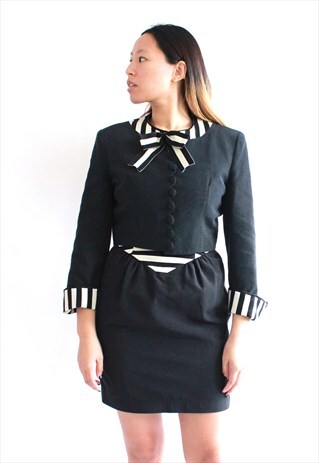 VINTAGE BLACK MOSCHINO COORD SKIRT AND BLAZER