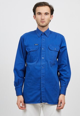 VINTAGE BLUE KANSAS LONG SLEEVE DENIM SHIRT