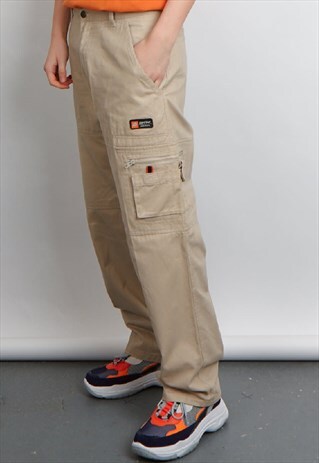 VINTAGE 90'S LOTTO BEIGE CARGO PANTS