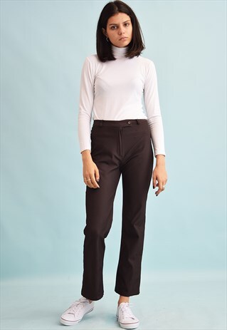 90'S RETRO REGULAR WAIST STRETCH SMART TROUSERS