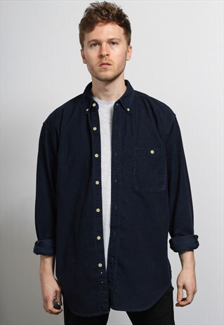 VINTAGE CORDUROY SHIRT BLUE
