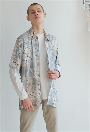 VINTAGE 80S PATTERNED FESTIVAL SHIRT