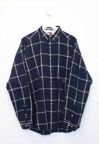 Vintage Tommy Hilfiger checked shirt in blue. Best fits XL