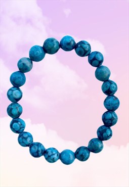 Energy Cleanse - Blue Maifan Beaded Gemstone Gift Bracelet