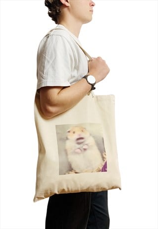 Scared Hamster Funny Meme Tote Bag From Instagram Twitter