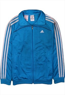 Vintage 90's Adidas Sweatshirt Track Jacket Full Zip Up Blue