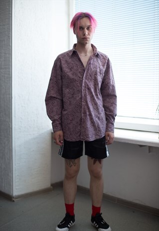VINTAGE 70'S PURPLE PATTERNED SHIRT