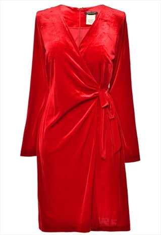 VINTAGE RED NOTATIONS DRESS - S