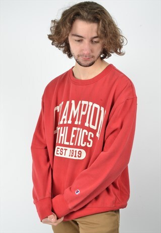 VINTAGE CHAMPION SWEATSHIRT IN RED