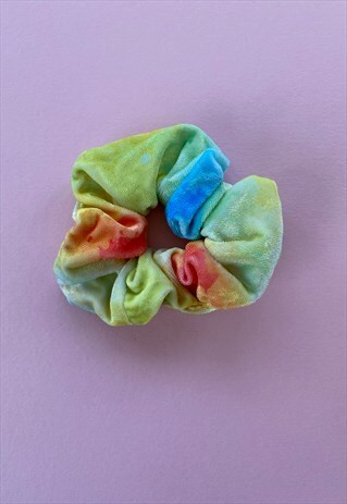 VELVET TIE DYE SCRUNCHIE - PASTEL