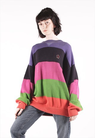 rainbow striped jumper ladies