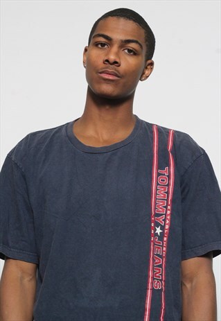 VINTAGE TOMMY HILFIGER LOGO T-SHIRT BLUE