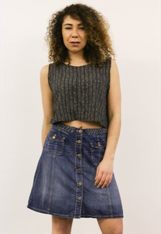 VINTAGE 1990S BLUE DENIM SKIRT