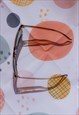 BEIGE OVERSIZE POINTED CAT EYE SUNGLASSES