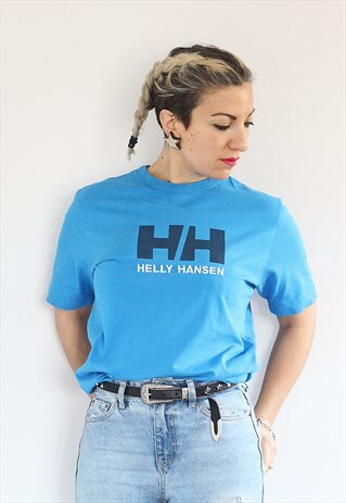 VINTAGE 1990S HELLY HANSEN BLUE T SHIRT