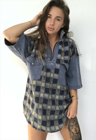 PATTERNED OVERSIZED RETRO VINTAGE UNISEX FESTIVAL SHIRT
