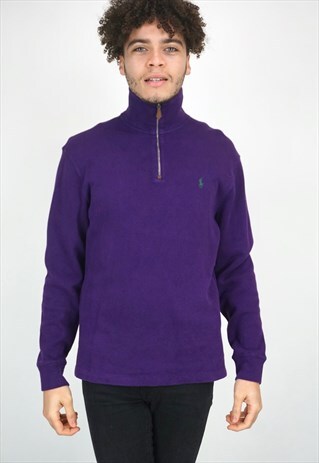 VINTAGE 90'S RALPH LAUREN 1/4 ZIP SWEATSHIRT