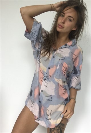 PATTERNED OVERSIZED RETRO VINTAGE UNISEX FESTIVAL SHIRT