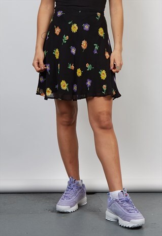 VINTAGE 90'S MARELLA FLORAL SKATER MINI SKIRT