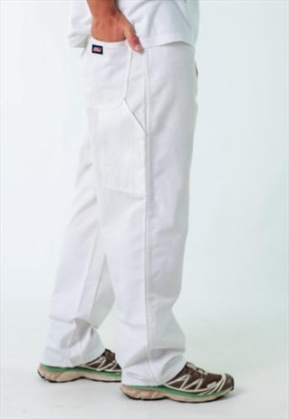 White 90s Dickies Denim Carpenter Jeans Baggy Pants