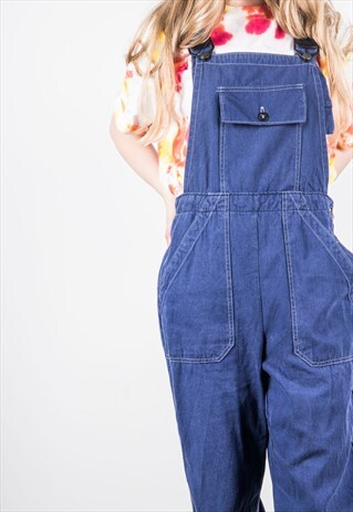 VINTAGE BLUE DENIM DUNGAREES