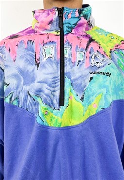 Vintage 90s zip up multicoloured sweatshirt 