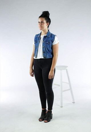SLEEVELESS JEANS JACKET / SLEEVELESS BOXY VEST