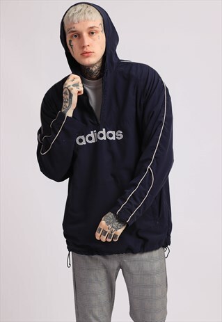 VINTAGE ADIDAS 1/4 ZIP SHELL JACKET