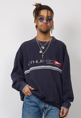 VINTAGE 90'S REEBOK ATHLETIC NAVY SWEATSHIRT
