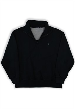 Nautica Black 1/4 Zip Sweatshirt