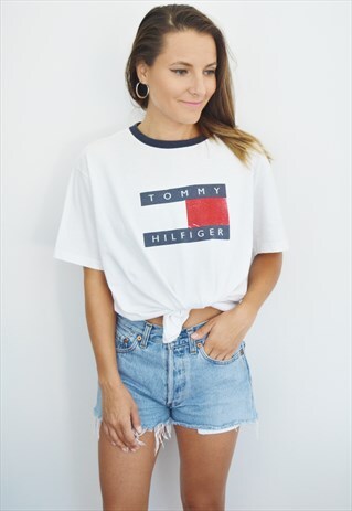90'S TOMMY HILFIGER VINTAGE T-SHIRT/TOP