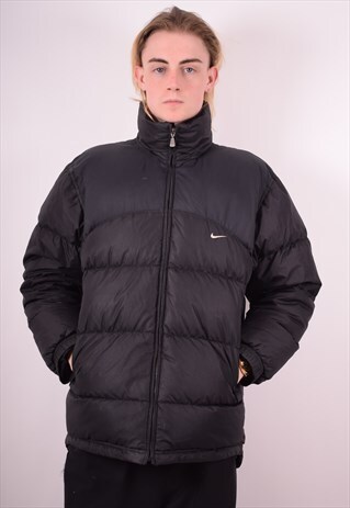 NIKE MENS VINTAGE PADDED JACKET MEDIUM BLACK 90S