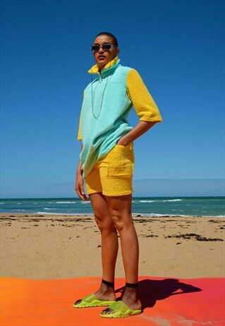 YELLOW TOWELLING SHORTS