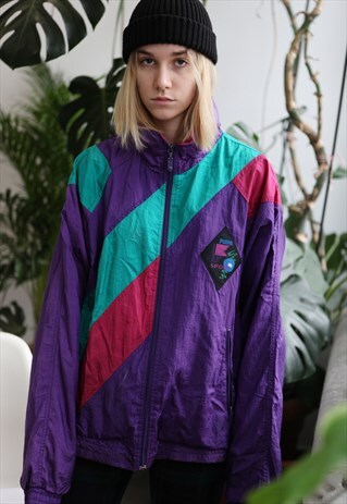 VINTAGE 80S PUMA OVERSIZED SHELL JACKET