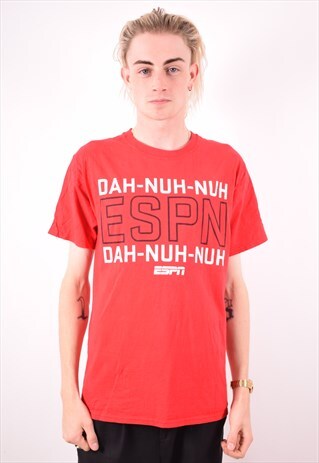 CHAMPION MENS VINTAGE T-SHIRT TOP MEDIUM RED 90S