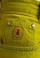 90S VINTAGE WOMAN TRUSSARDI YELLOW MOMS JEANS 6055