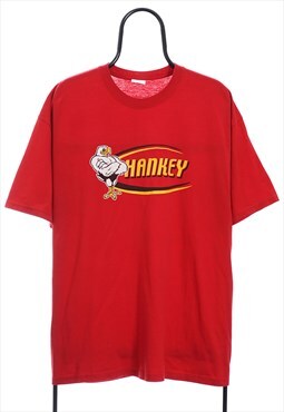 Vintage Hankey Red Sport Graphic TShirt Womens