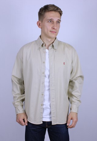 VINTAGE YVES SAINT LAURENT SHIRT MENS T-SHIRT TOP