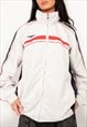 UNISEX VINTAGE 00S UMBRO WHITE, RED & NAVY WINDBREAKER